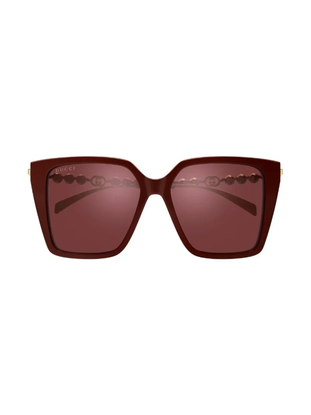 New Gucci Women's Sunglasses Red Lens Acetate Frame GG1967S 004 54
